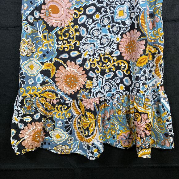 Ann Taylor LOFT Womens Dress Multicolored Abstract V Neck Sleeveless Stretch XS - Picture 3 of 10